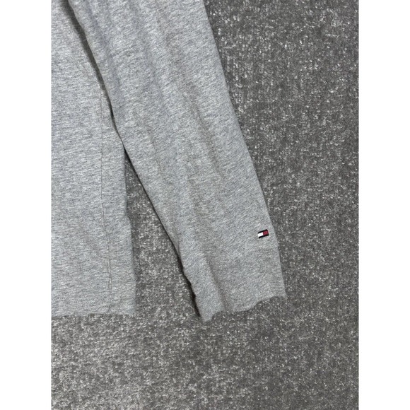 Tommy Hilfiger‎ SPELLOUT Long Sleeve Crew Neck T-Shirt Mens Size Large Gray Blue - Picture 4 of 6